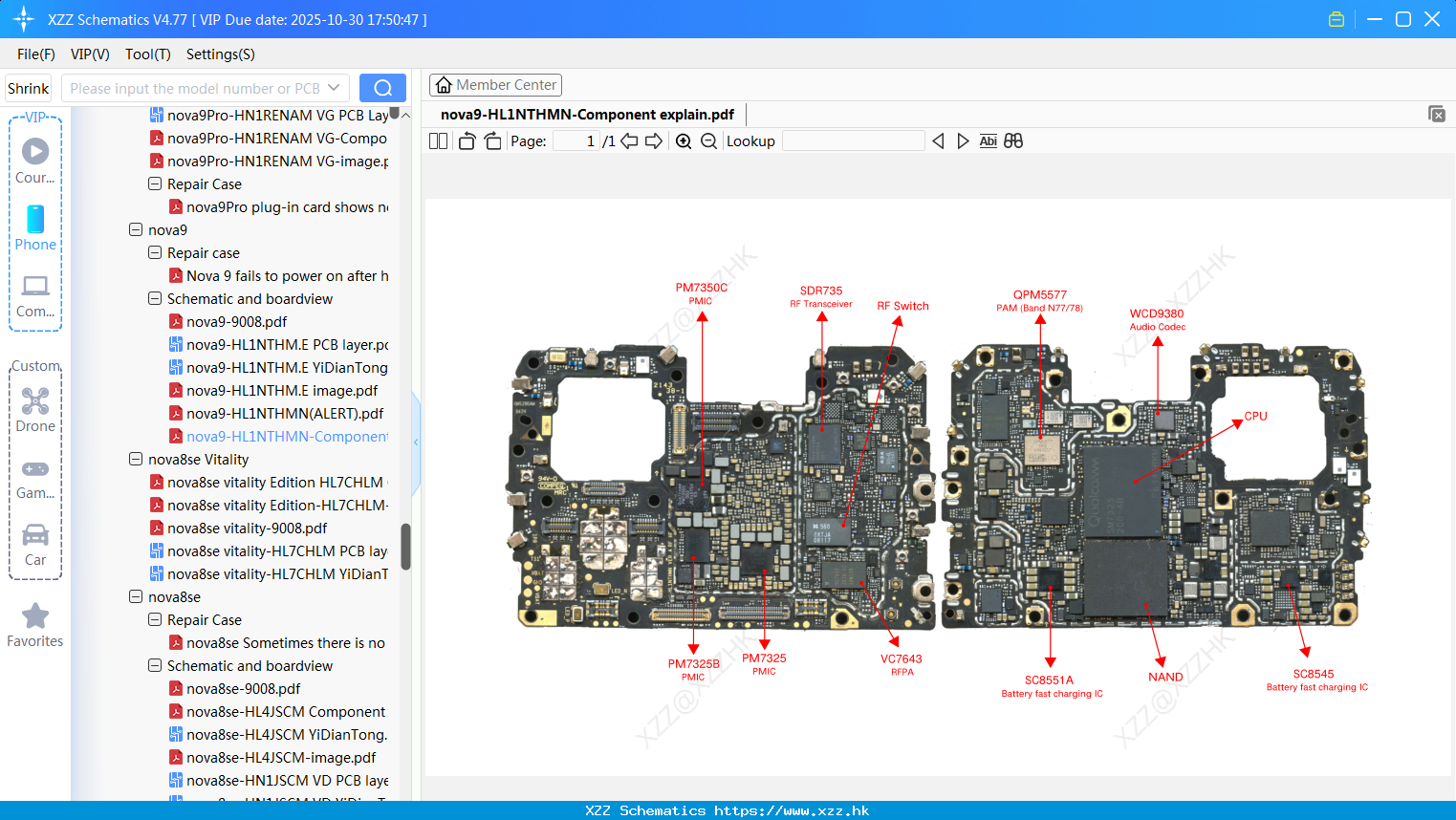 Huawei Nova9-HL1NTHMN-Component Explain